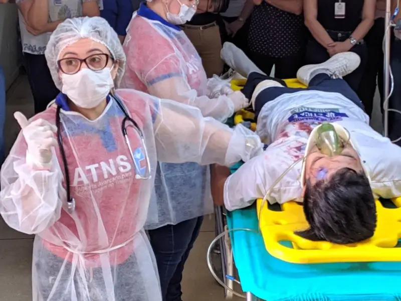 Turma do curso ATNS em atividade prática, foto 6