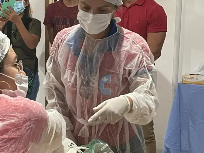 Turma do curso ATNS em atividade prática, foto 10