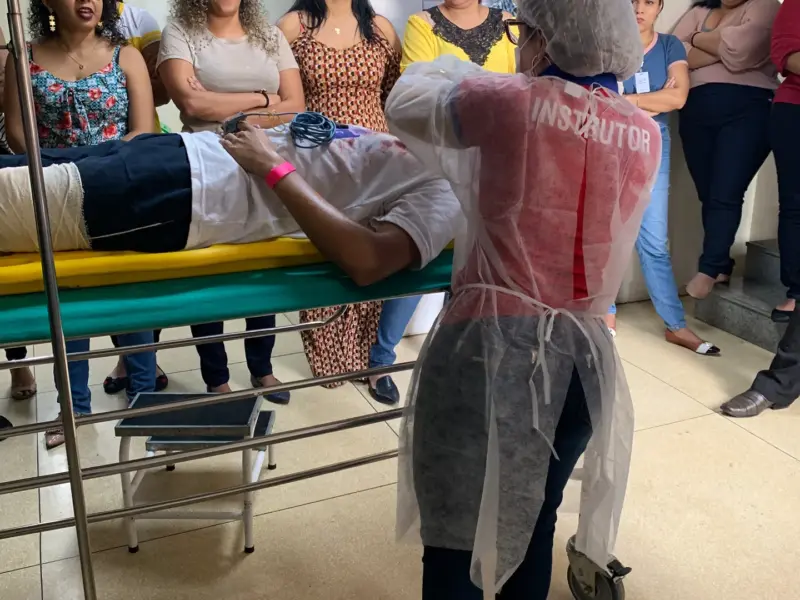 Turma do curso ATNS em atividade prática, foto 13