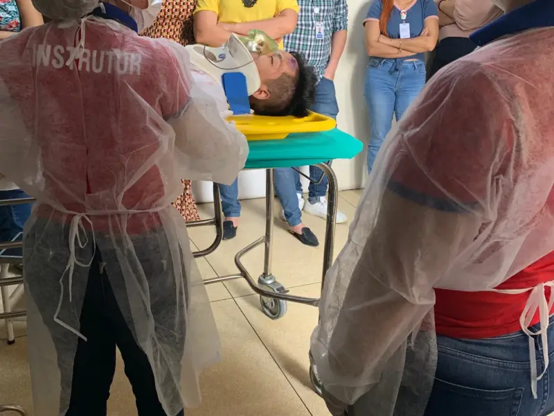 Turma do curso ATNS em atividade prática, foto 14