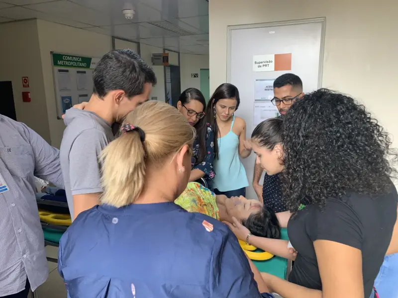 Turma do curso ATNS em atividade prática, foto 23