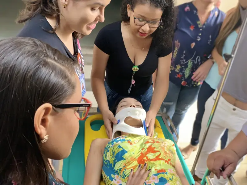 Turma do curso ATNS em atividade prática, foto 25