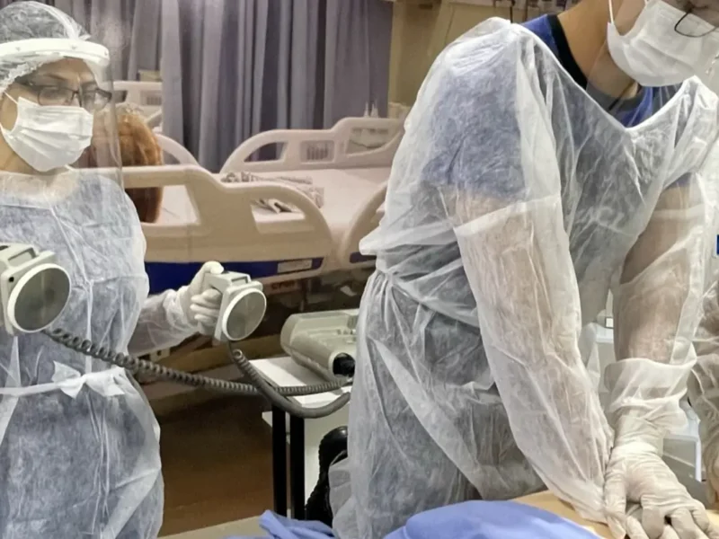 Sala utilizada nos treinos de procedimentos invasivos