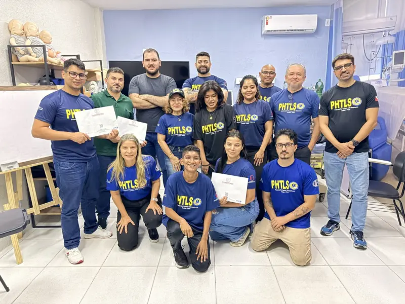 Turma do curso PHTLS em atividade prática, foto 34